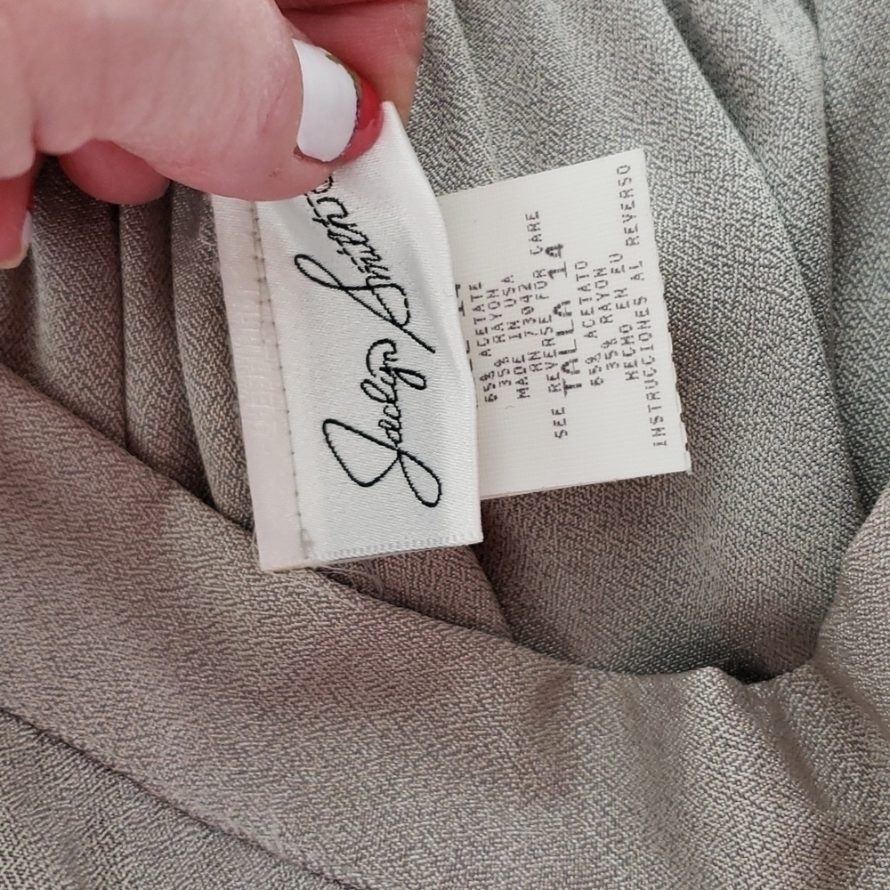 Vintage 90s Jaclyn Smith Signature Satin Dress Party Trousers L NWT Deadstock - Picture 7 of 16
